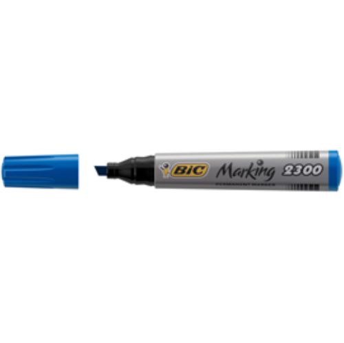 BIC MARKING 2300 MARCATORE PERMANENTE BLU PUNTA A SCALPELLO 3.70 mm CONF 12 Pz